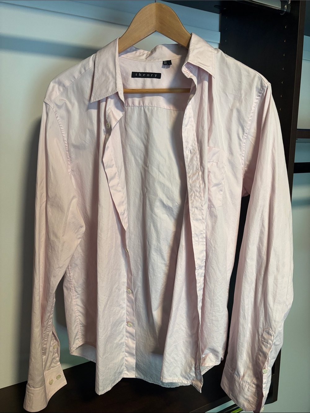Theory Pale Pink Men's Dress Shirt